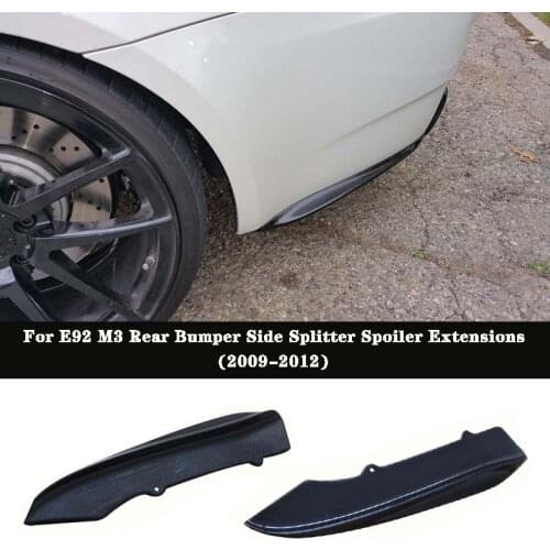 K Style Carbon fiber Rear Bumper Side Splitter Spoiler Extensions For BMW E92 E93 2Door M3