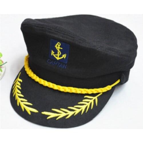 Black White Red Striped Military Hat Cap Adjustable Soldier Captain Sailor Hat Army Vintage Police Bone Gorras For Women Men