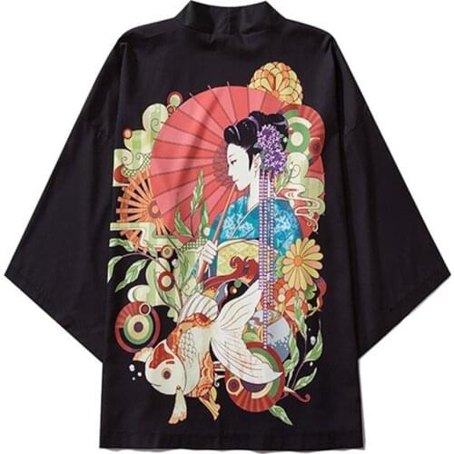 Kimono Cardigan Man Yukata Obi Male Haori MenS Kimono Japanese Streetwear Cosplay Samurai Costume Japan Clothes V2056