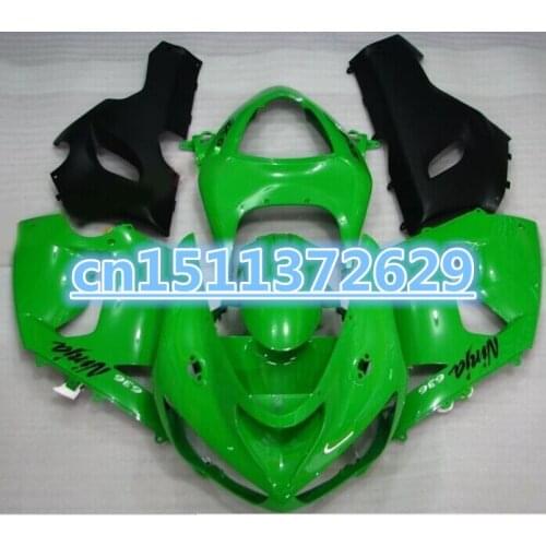 Injection Green black fairing kit FOR KAWASAKI NINJA ZX 6R 636 05 06 ZX-6R 05-06 ZX6R 2005 2006 ZX 6R 05 06 fairings