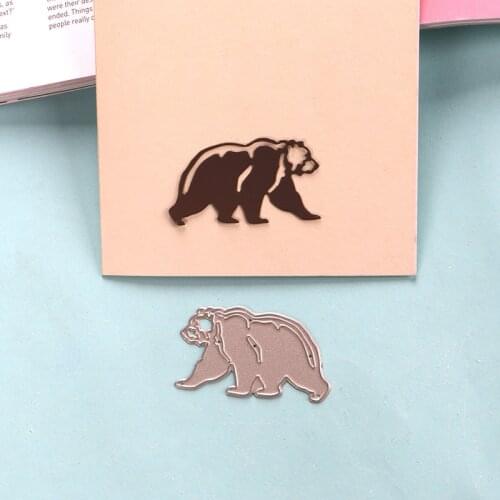 DUOFEN METAL CUTTING DIES hunting bear and bird embossing stencil DIY Scrapbook Paper Album 2019 new