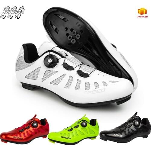 Road Bike Lock Shoes Mountain Bike Riding Shoes Lock Shoes Set Breathable Spinning Shoes Men