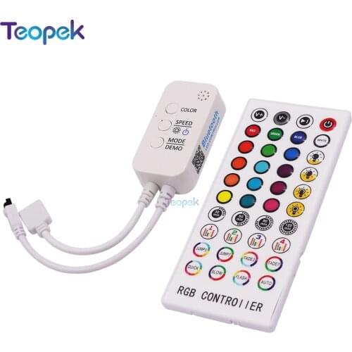 Music Bluetooth Controller RGB Controller 40Key IR Remote Controller 3*2A For 2835 5050 RGB LED Strip Lights