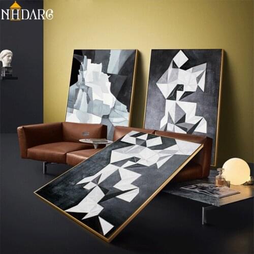 Nordic Modern Simple Black White Abstract Posters and Prints Canvas Painting Art Wall Picture for Living Room Fashion Home Decor