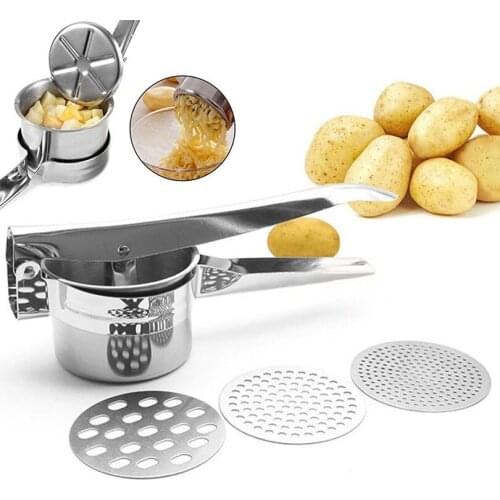 Stainless Steel Manual Potatoes Ricer Masher Fruit Masher Juicer Squeezer Vegetable Strainer Manual Kitchen Gadget