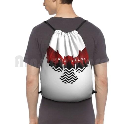 Twin Peaks Backpack Drawstring Bags Gym Bag Waterproof Twin Peaks Twin Peaks Twinpeaks David Lynch Black Lodge Cooper