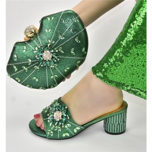 New Fashion Italian Matching Shoe and Bag Set for Wedding Women Sandals Elegant Nigerian Women Pumps Shoe for Party High Quality