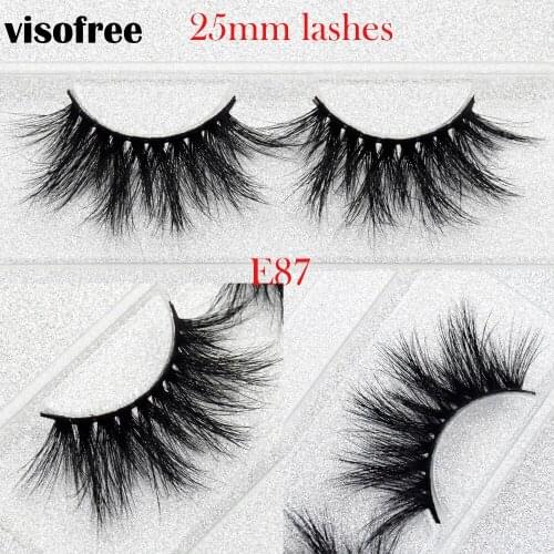 Visofree 25mm Mink Lashes Dramatic Volume Mink Eyelashes Long 3D False Eyelashes Cruelty Free Mink Hair Lashes Faux Cils Makeup
