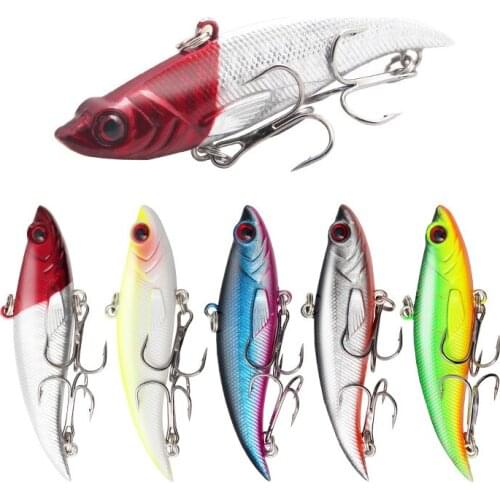 1PCS VIB Fishing Lure ABS Swim Minnow Wobbler Hard Bait75mm 12g Artificial Bait Full swimming layer Crankbait Sea Fishing tackle