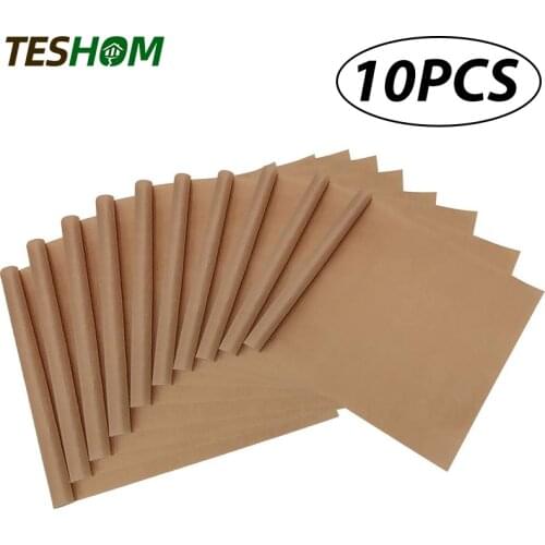 10PCS Reusable Baking Mat Square 40 x 30CM Baking Sheet Heat-resistant Grill Mat BBQ Non-stick Cake Mat Oven Tools Bakeware