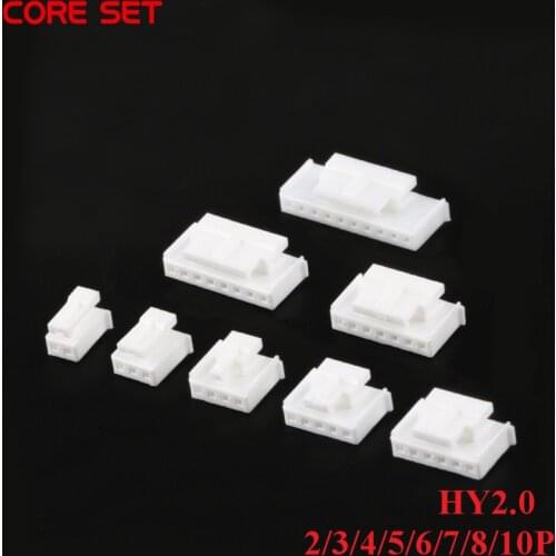 100Pcs HY2.0 Plastic Shell 2.0mm Pitch Connector With Buckle Lock Connector 2P/3P/4P/5P/6P/7P/8P/10P