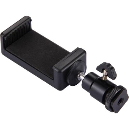 2 In 1 Mobile Phone Clip Holder 360 Ball Head Hot Shoe Adapter Mount Fit For Dslr Slr Camera