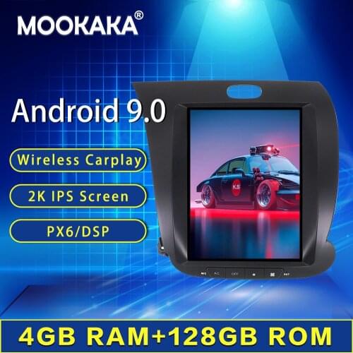 4+128G Tesla Carplay Screen For KIA K3 CERATO FORTE 2013 2014 2015 2016 2017 Android 9 Multimedia Player GPS Audio Radio Stereo