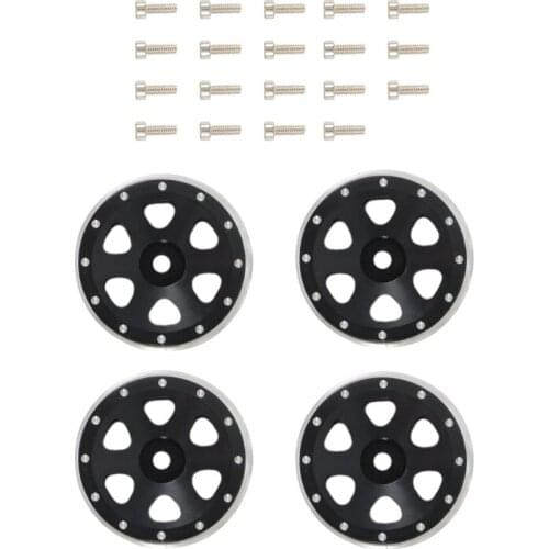4PCS 1.0 Beadlock CNC Mini Crawler Wheel Rim Hub for 1/24 RC Crawler Car Axial SCX24 90081 AXI00002 Upgrade Parts