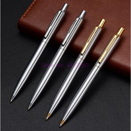 500pcs/lot Cute Classic Brand Metal Ball Point Pen Ballpens For Business Writing Office School Supplies Student