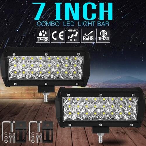 7-inch 72W 3 LED Strip Light Working Refit Off-road Vehicle Lamp Roof Strip Light
