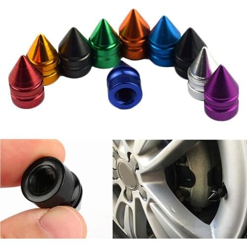 80% HOT SALES 4Pcs Stylish Tower Shape Metal Car Wheel Tire Air Valve Dust-proof Caps Cover