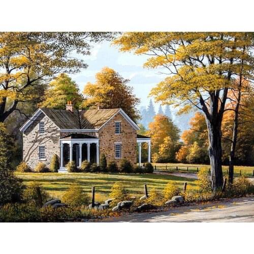 Diamond Mosaic Scenery 5D Diamond Painting Full Square/Round Landscape Cross Stitch House Rhinestones Art Handmade Hobby