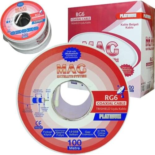 RG6/U4 MAG PLATINUM TRISHIELD ANTENNA CABLE 64 WIRE (100 METERS)