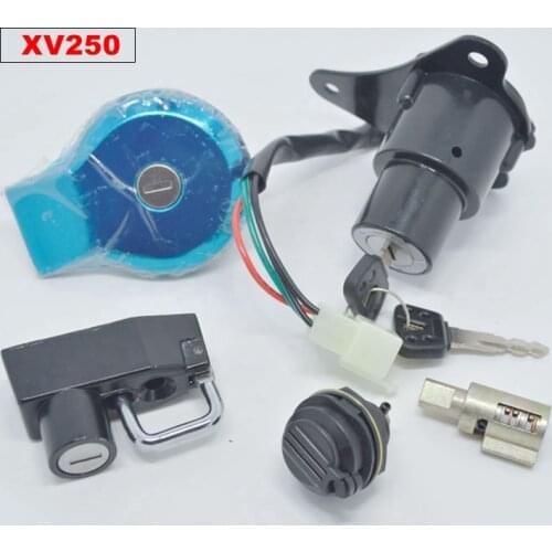 Free shipping for motorcycle ignition switch lock and gas cap lid cover for Yamaha Virago XV125 XV250