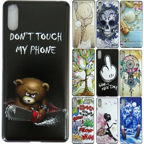 Girl Cat Have a Nice Day Bear Dream Catcher Angel Skull Wolf Haha Tree Seashell TPU Silicon Back Case Cover for Sony Xperia L3