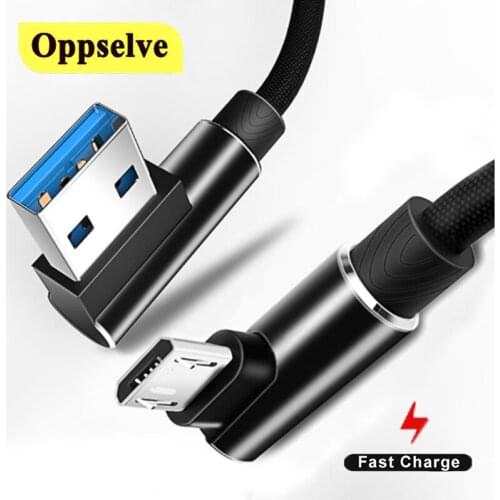 90 Degree Micro USB Type C Cable Fast Charger For Samsung HuaWei Xiaomi Data USBC Cable Charger USB Type-C Extension Cable Wire