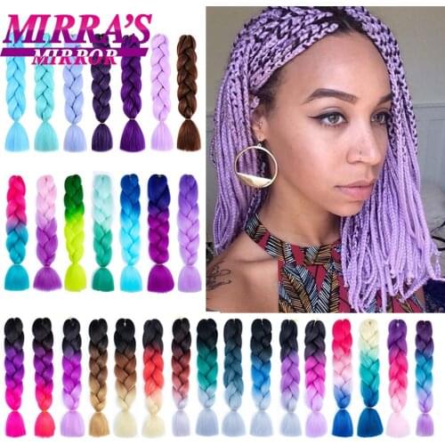Jumbo Braiding Hair Extensions High Temperature Kanekalon Hair For Braids Synthetic Braiding Box Hair Ombre Jumbo Braid Purple