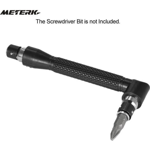 L-shaped Angle Head Socket Wrench 1/4 Inch Screwdriver Bits Holder Double-head Screwdriver