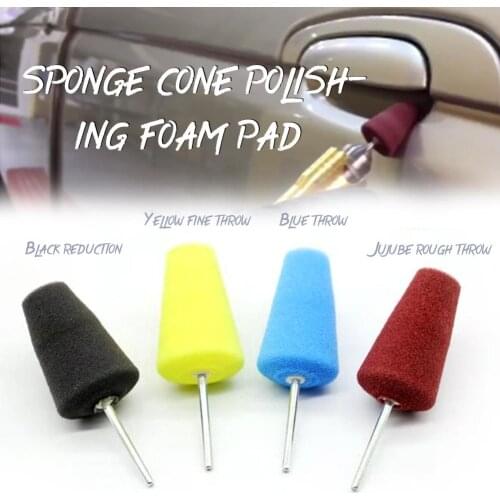 Multi Line Sponge Cone Polishing Foam Pad Reusable Cone Shaped Sponge Wheel For Auto Wheels Doors And Handles Car Accessories