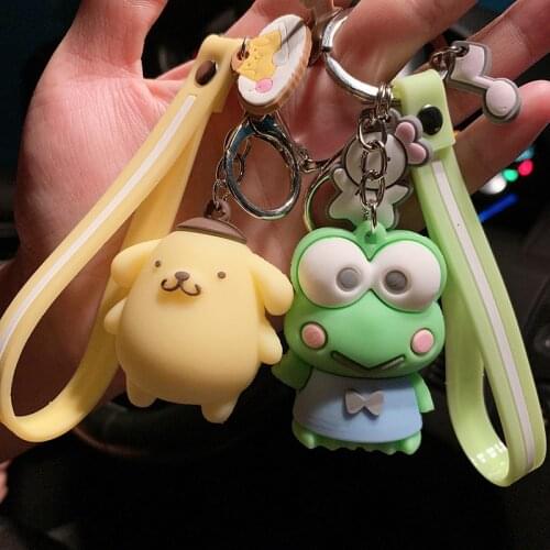 2021 New Women Key Chain New Epoxy Cartoon Car key ring Cute Doll Bag Pendant Stainless Steel keychain Gift Wholesale