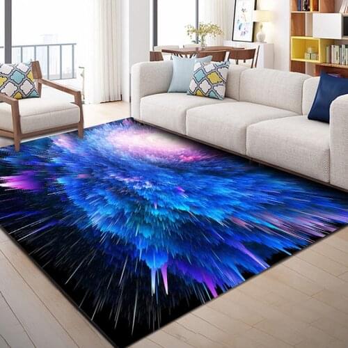 New Galaxy Space Stars pattern Carpets for Living Room Bedroom Area Rug Kids Room play Mat Flannel 3D Printing Home Large Carpet