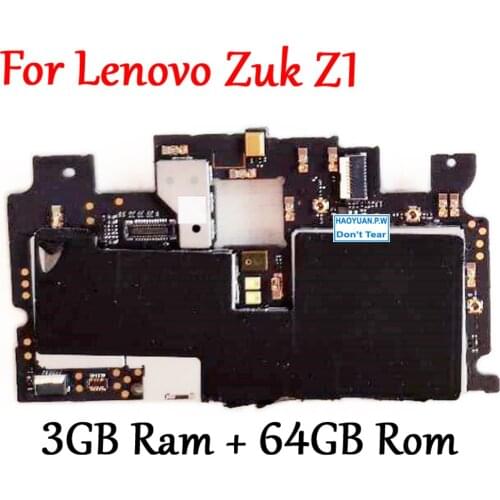Unlock Tested Full Work Motherboard For Lenovo ZUK Z1 3GB+64GB Logic Circuit Electronic Panel FPC