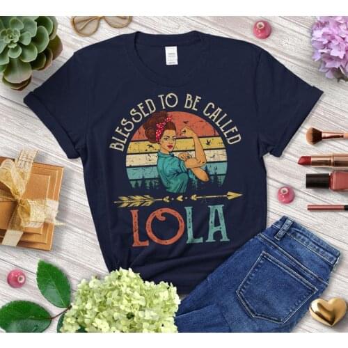 Blessed To Be Called Vintage Retro T-Shirt Gift Idea Grandma Mother Birthday Anniversary 100% Cotton Short Sleeve Top Tees goth