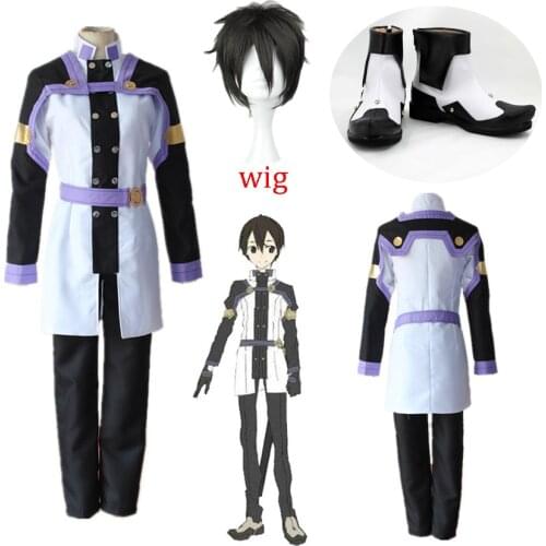 SAO Sword Art Online Film Alfheim Online Kirito Yuuki Asuna Cosplay Kirigaya Kazuto Costume Halloween Party Clothing Outfit Set