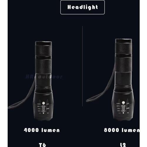 Bicycle bike light headlight front light flashlight back light 5 modes t6 l2 waterproof 360 rotation