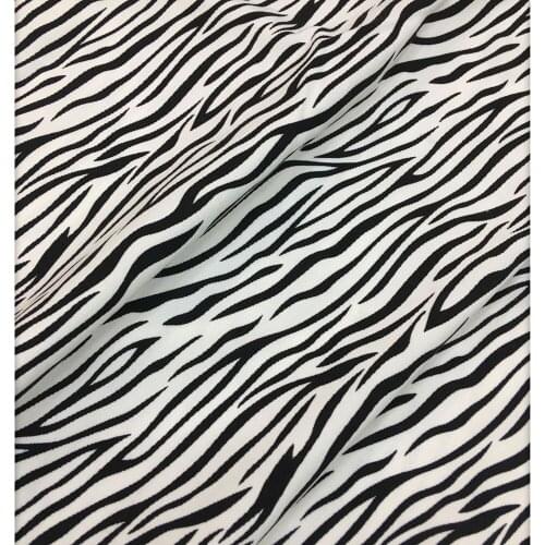 Thick Cotton Zebra Pattern Jeans Fabric Fashion Twill Animal Printed Fabrics Sewing Dress Jackets Blazer costura 100X150cm