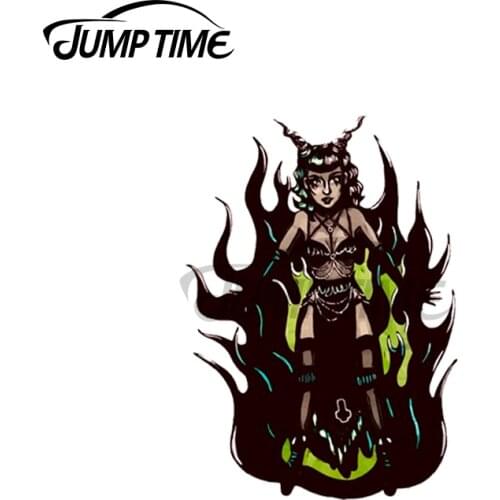 Jump Time 13 x 6.3cm For Cruella Corbeau Demon Window Car Stickers Anime Graphics Decal Waterproof Occlusion Scratch Decor