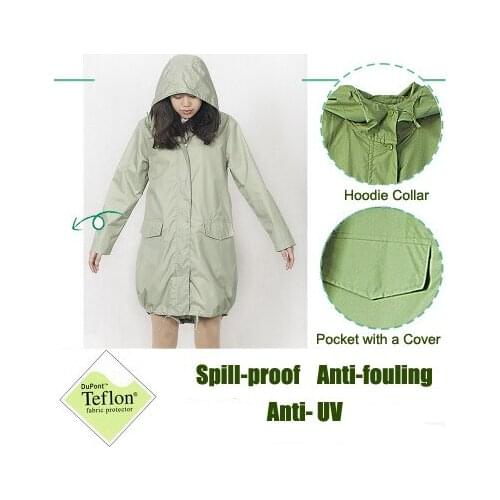 Japan Fashion Womens Thin Portable Tour Trench Raincoats burbe rry_ Girls Waterproof Clothes Ballon Style Outdoor Rain Jacket