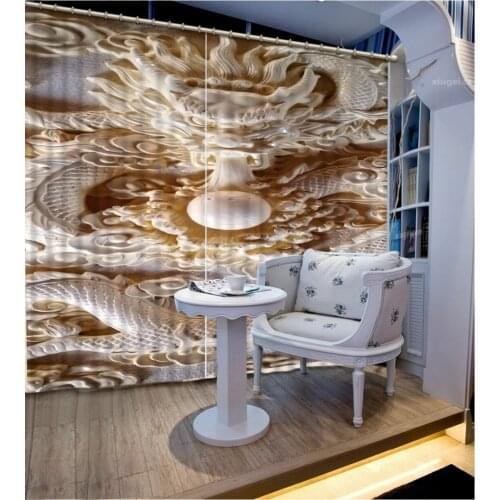 Shower Curtains Photo Printing dragon 3D Curtains For Living Room Bedroom Wedding room Decorative Door Curtain