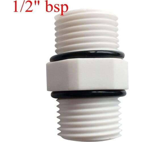1/2" BSP Equal Male Straight Plastic hex nipple Fitting RO Water System ROHN-4-4