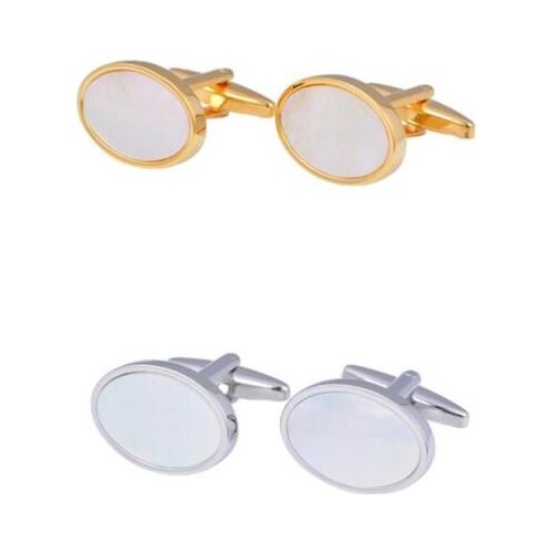 10pairs/lot Natural Mother Pearl Gemelos Cufflinks Sea Shell Cuff links Oval Silver/Gold Groom Cuff Button Mens Jewelry Gift