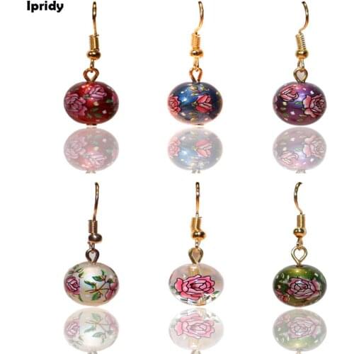 2PCS/LOT Ipridy Earrings Pendant with Pearl from Japanese Colored Drawing Beads FashionJewelry for Women Girls 2020