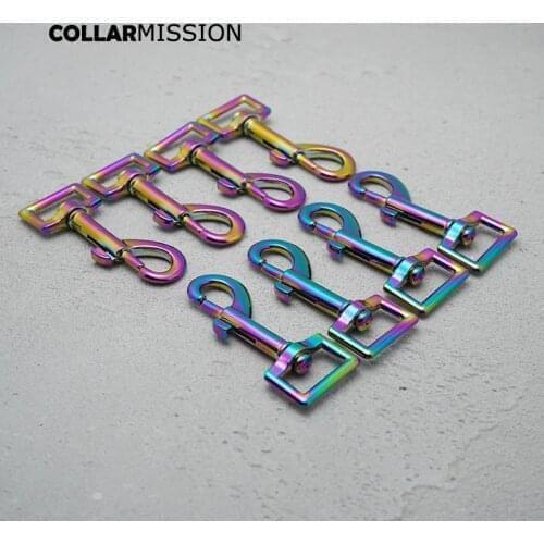 20psc/lot 20mm Rainbow metal hook buckle can be twisted and adjusted for hand bag with backpack and dog collar parts PK20CH