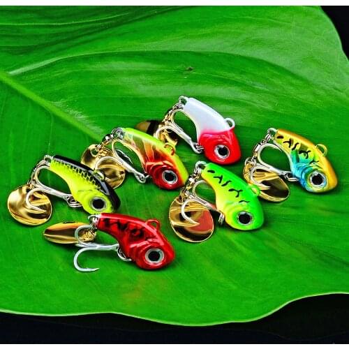 6Pcs 10g Mini VIB With Spoon For Pike Winter Fishing Crankbaits Metal Spoon Fishing Lure Sinking Wobblers For Perch