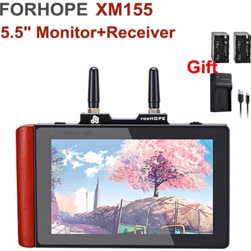 Forhope XM155 2 in 1 Wireless Receiver on Camera Monitor 5.5 inch 3D LUT Touch Screen Wireless Transmission System Monitor