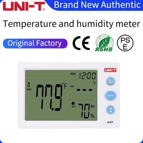 UNI-T A10T digital lcd thermometer Humidity meter clock hygrometer of Weather Station Tester With Alarm Clock Function