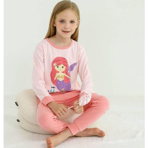 Childrens Underwear Set Long Sleeve Girls Pajamas Pure Cotton Autumn Kids Girls' Long Johns Set Cute Cartoon 4-18Y Kids Clothes