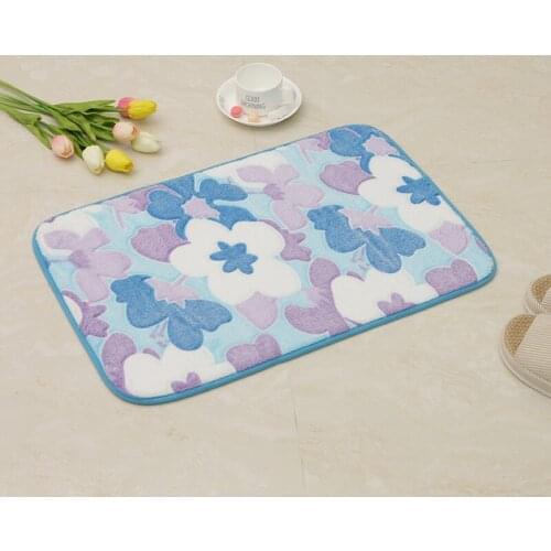 Home Bath Mat Coral Fleece Bathroom Carpet Water Absorption Non-slip Absorbent Washable Rug Toilet Floor Mat Kitchen Mat