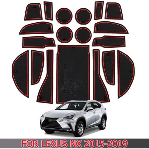 For Lexus NX 2015-2019 Door Groove Mat Interior Anti-skid Mat Water Coaster Armrest Box Storage Mat