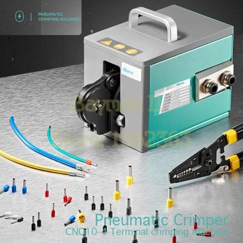 CNQ10-4 Pneumatic Crimper Crimping Tool for 0.08-10mm² Tube Type Insulated Ferrule with Quadrilateral crimp